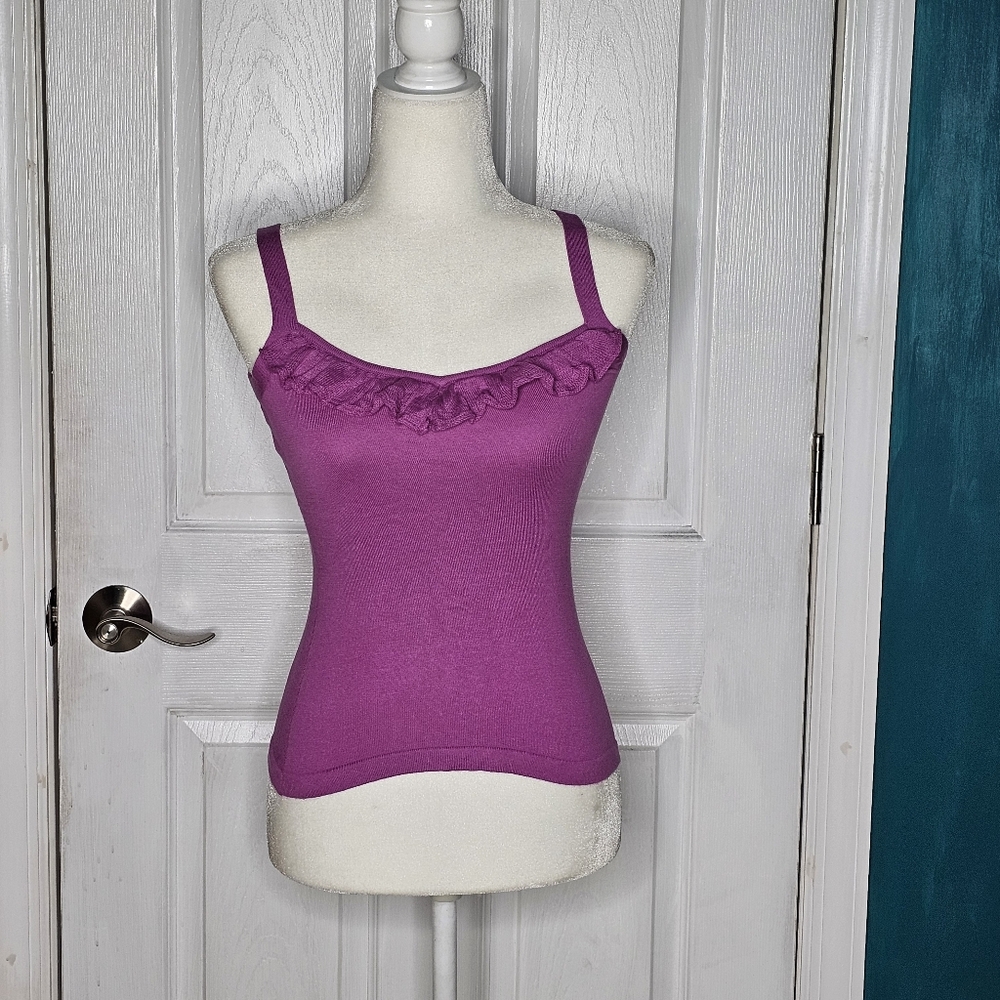 Nicole By Nicole Miller Magenta  Cami Sweater Top XS